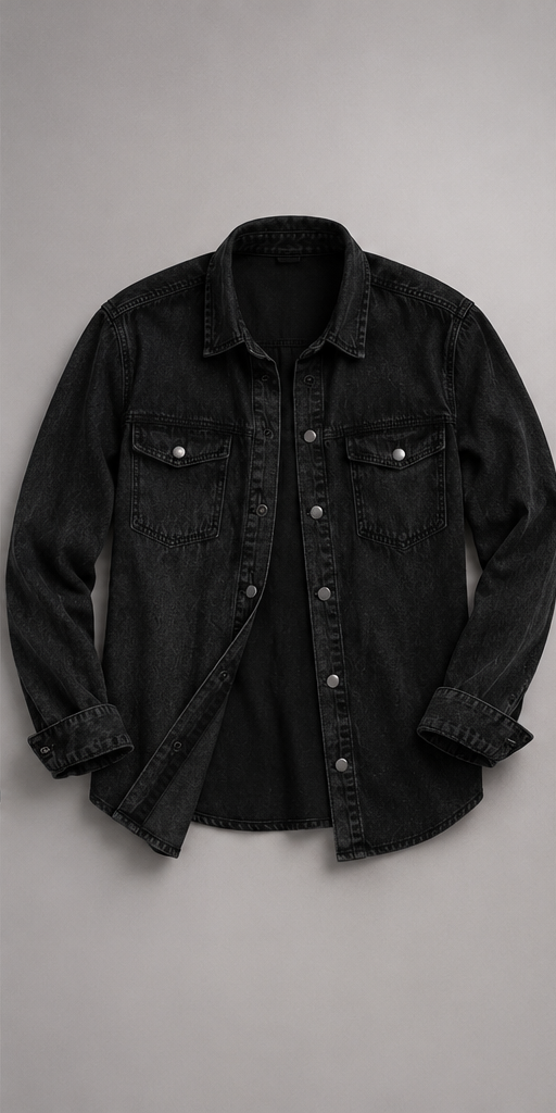 Oversized Denim Shacket detail