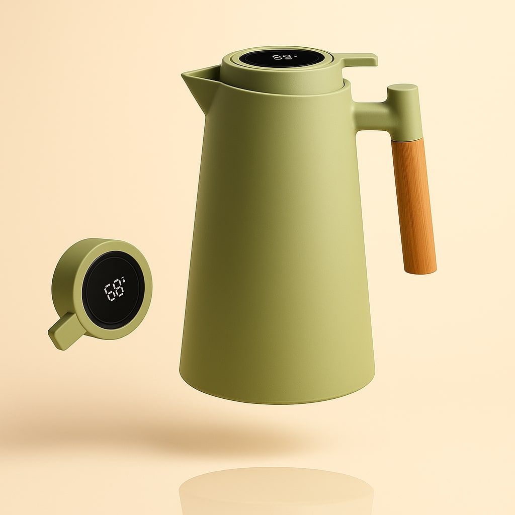 Thermos flask 1 L with digital temperature display