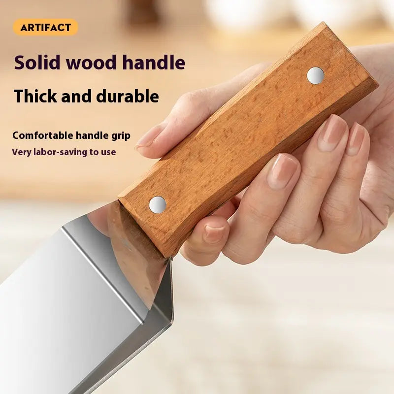 Stainless steel fruit cutter with ergonomic handle
