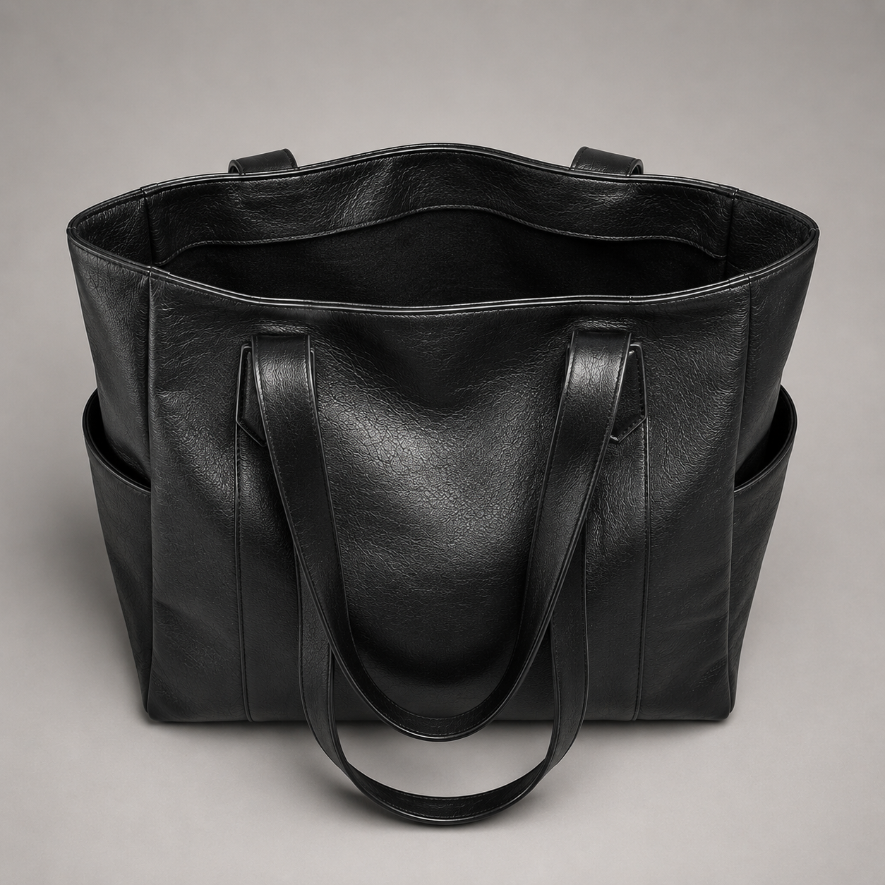 Classic Leather Tote Bag front