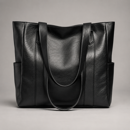 Classic Leather Tote Bag side