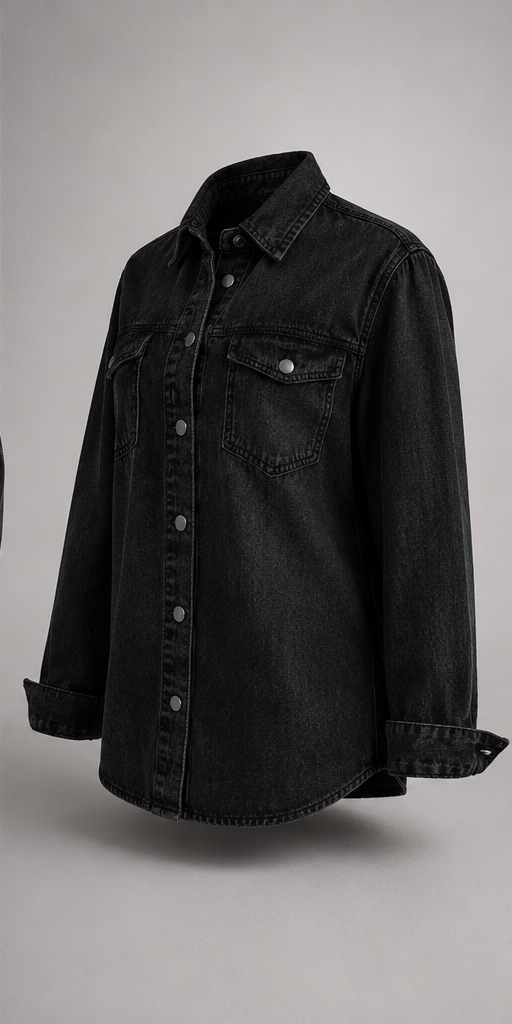 Oversized Denim Shacket side
