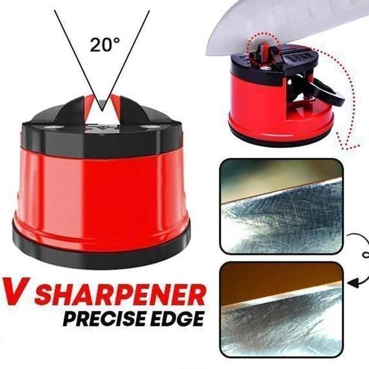 Knife sharpener with suction cup - stable attachment