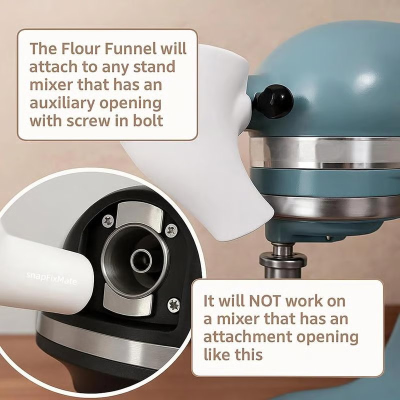 Food Processor Flour Funnel - No more spills