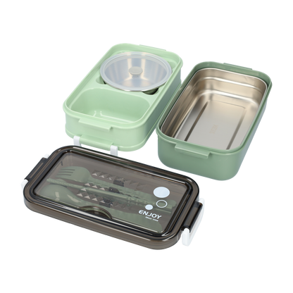 3-tier lunch box with soup container and cutlery
