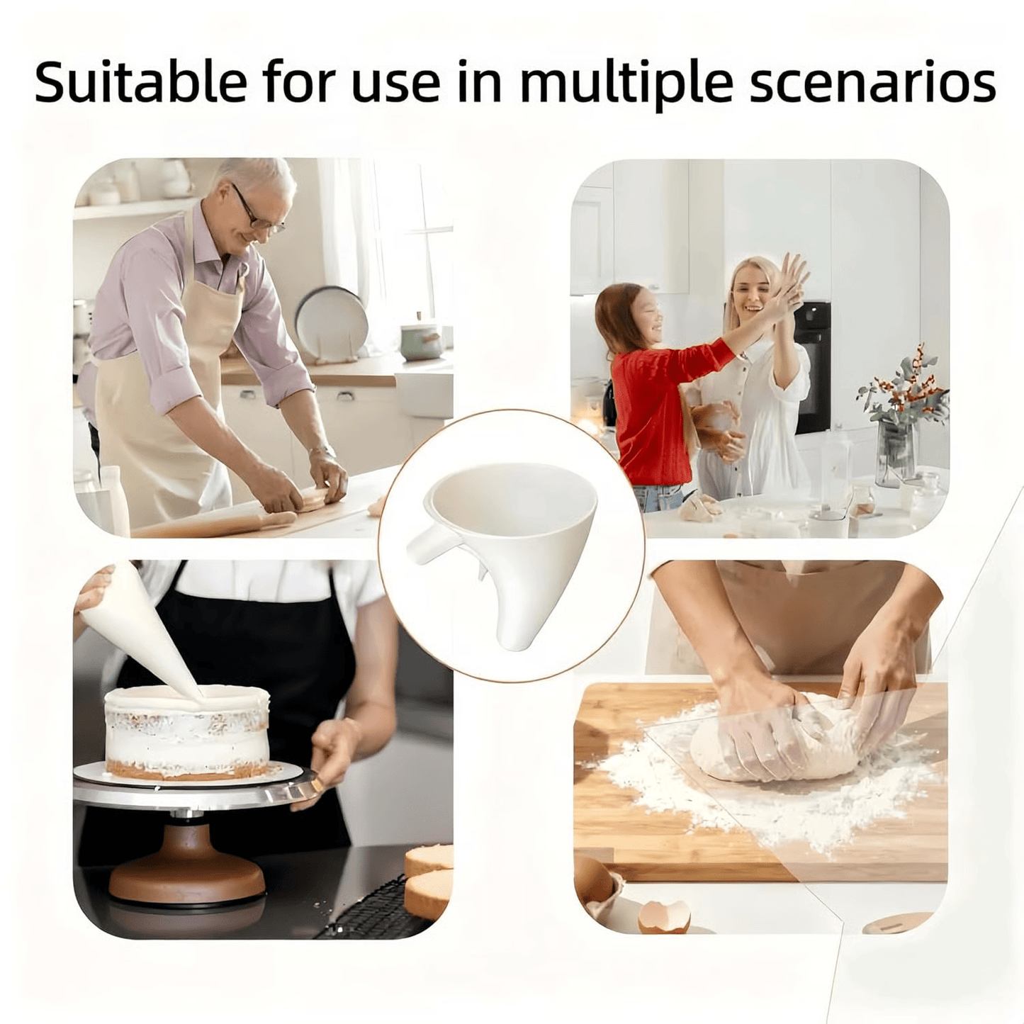 Food Processor Flour Funnel - No more spills