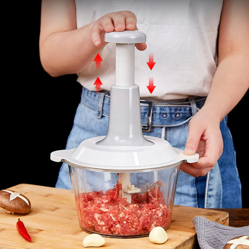 Manual chopper without electricity - stainless steel blades