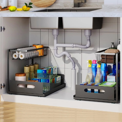 2 Tier Under Sink Drawer Organizer - Arlo
