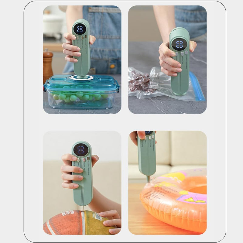 Wireless vacuum sealer with display – compact and rechargeable