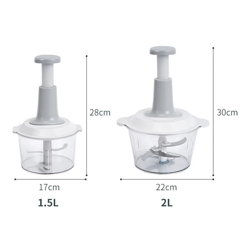 Manual chopper without electricity - stainless steel blades