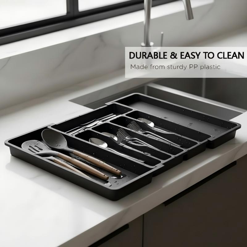 Extendable Cutlery Drawer Organizer - Adjustable 33-57cm