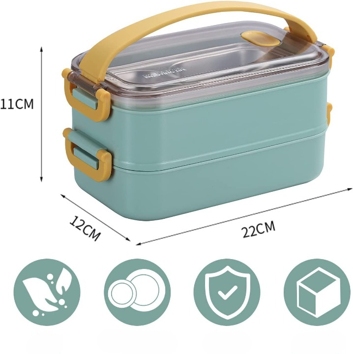 Thermally insulated lunch box made of stainless steel - 4 hours warm or cold