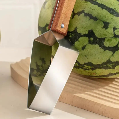 Stainless steel fruit cutter with ergonomic handle