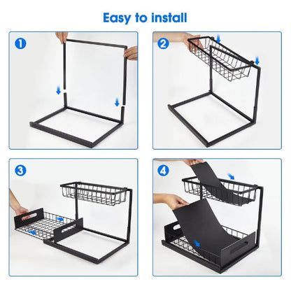 2 Tier Under Sink Drawer Organizer - Arlo