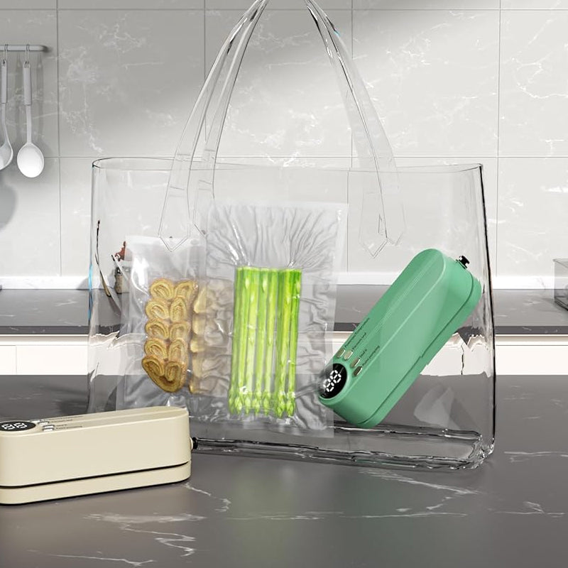 Wireless vacuum sealer with display – compact and rechargeable
