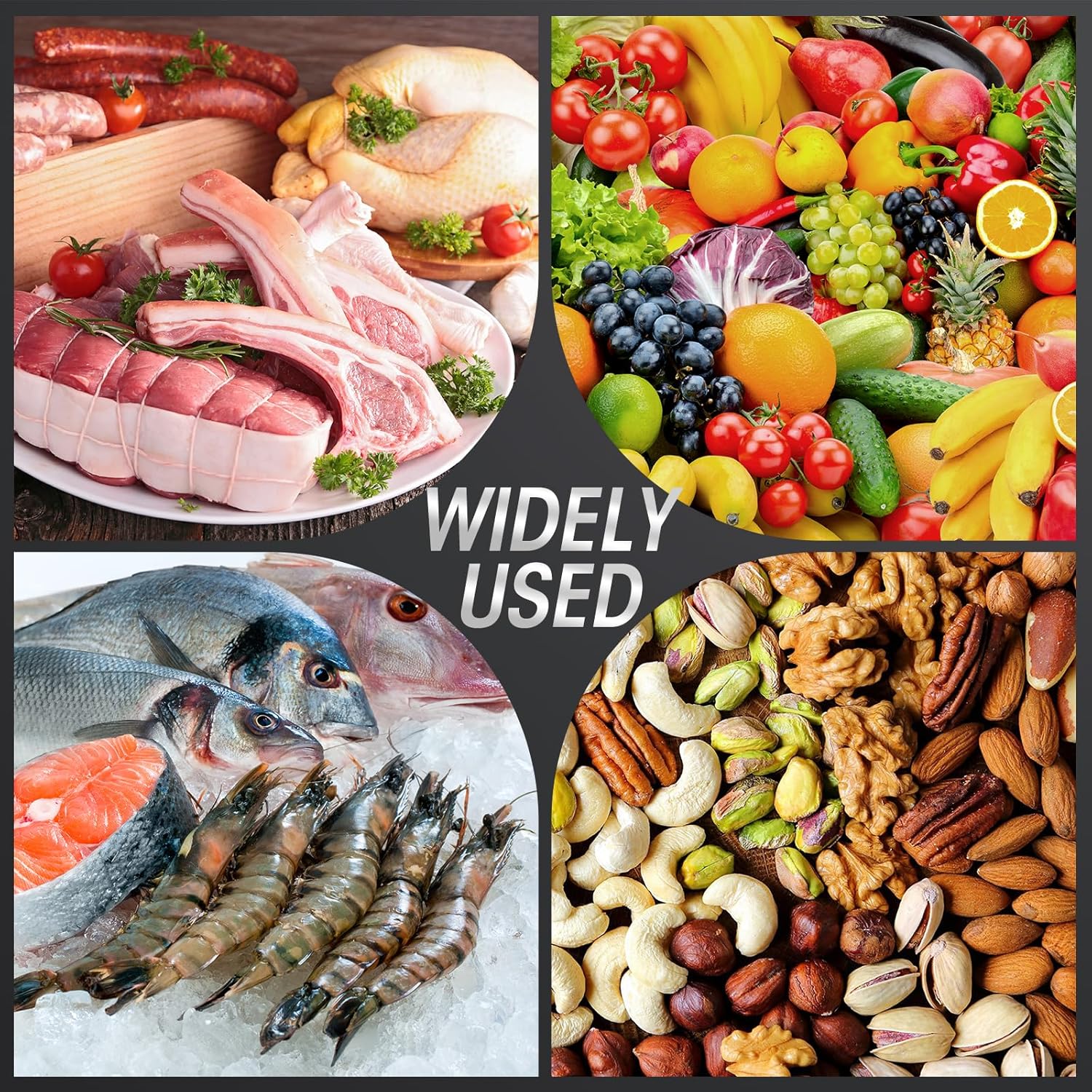Vacuum sealer with built-in cutting blade - less food waste