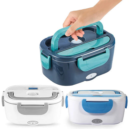 Electric lunch box with heating function - stainless steel