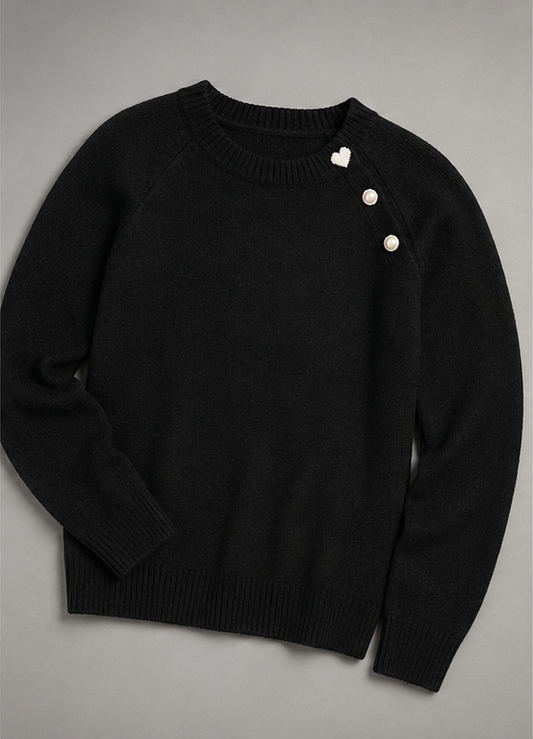 Pearl Button Knit Sweater