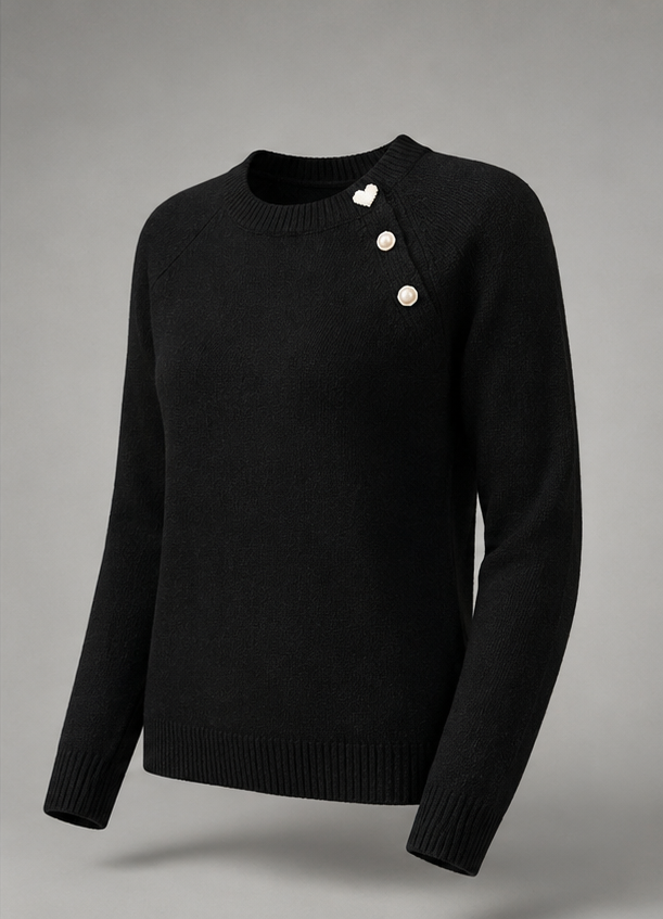Pearl Button Knit Sweater side