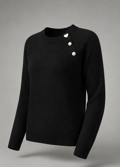 Pearl Button Knit Sweater side