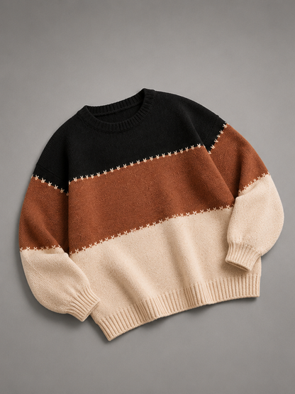 Colorblock Oversized Sweater detail