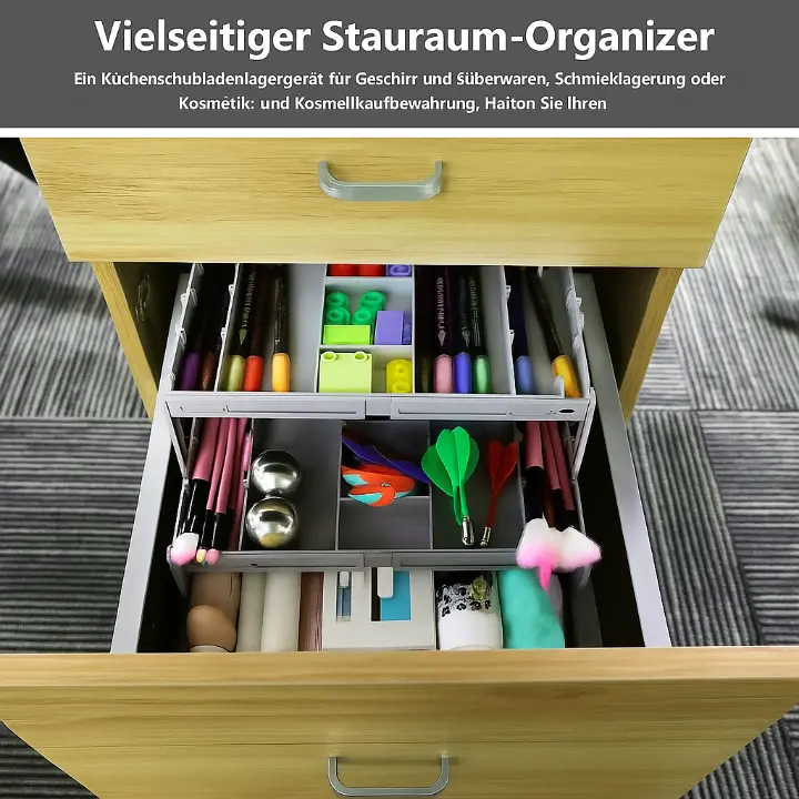 Smart 3 Tier Drawer Organizer - Expandable & Space Saving for Standard Drawers