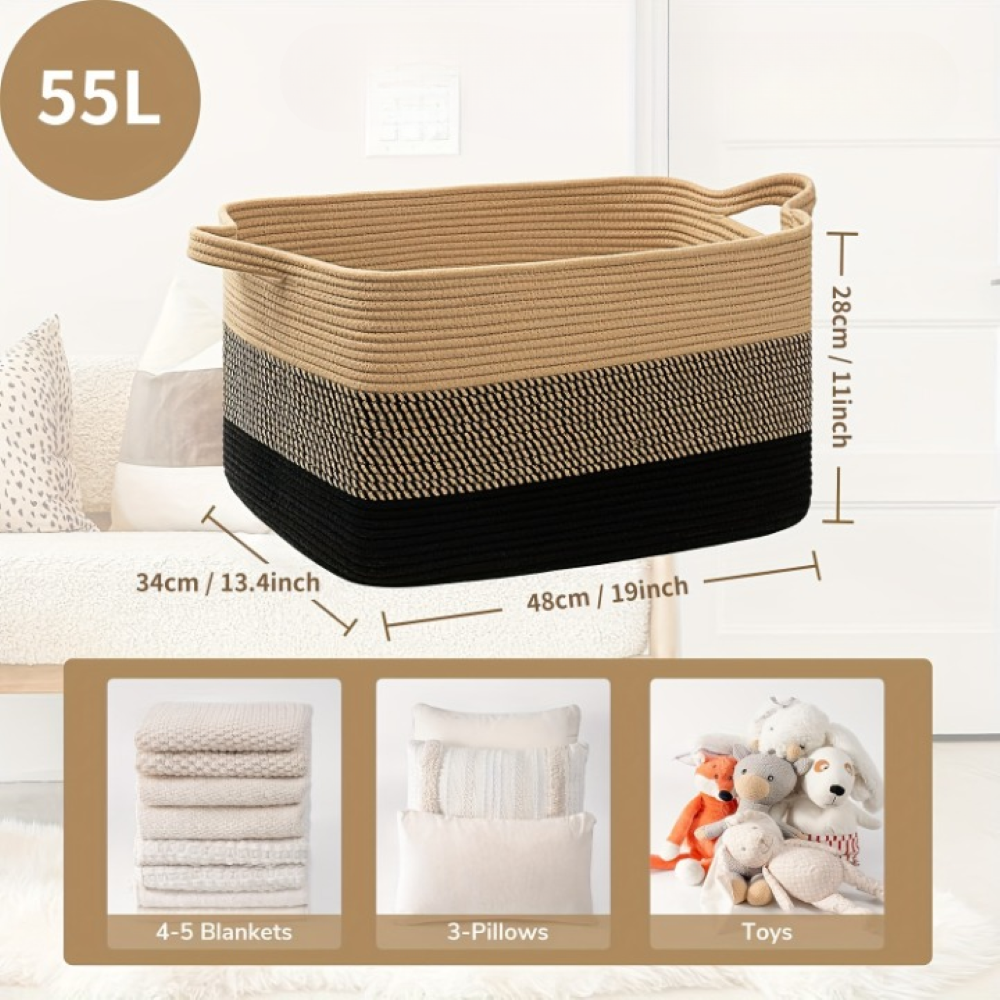 Large storage basket 55L