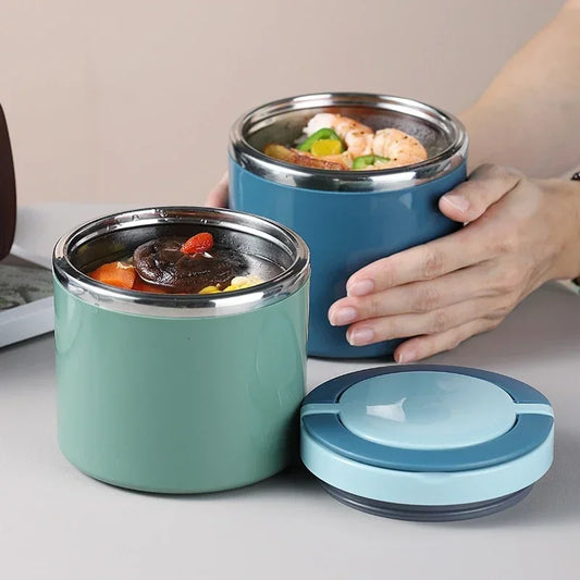 Thermal lunch box stainless steel with handle – leak-proof