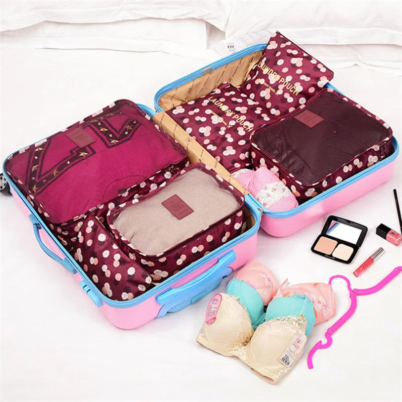 Packing cube set 6 pieces waterproof - suitcase organizer