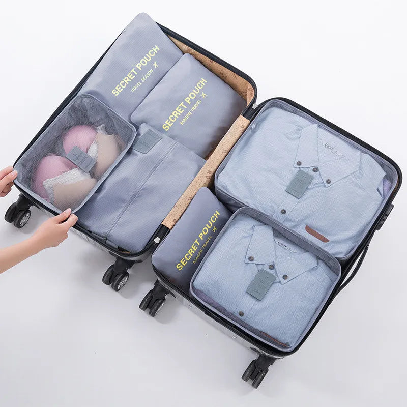 Packing cube set 6 pieces waterproof - suitcase organizer