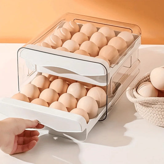 Egg box refrigerator 2 levels with pull-out drawers
