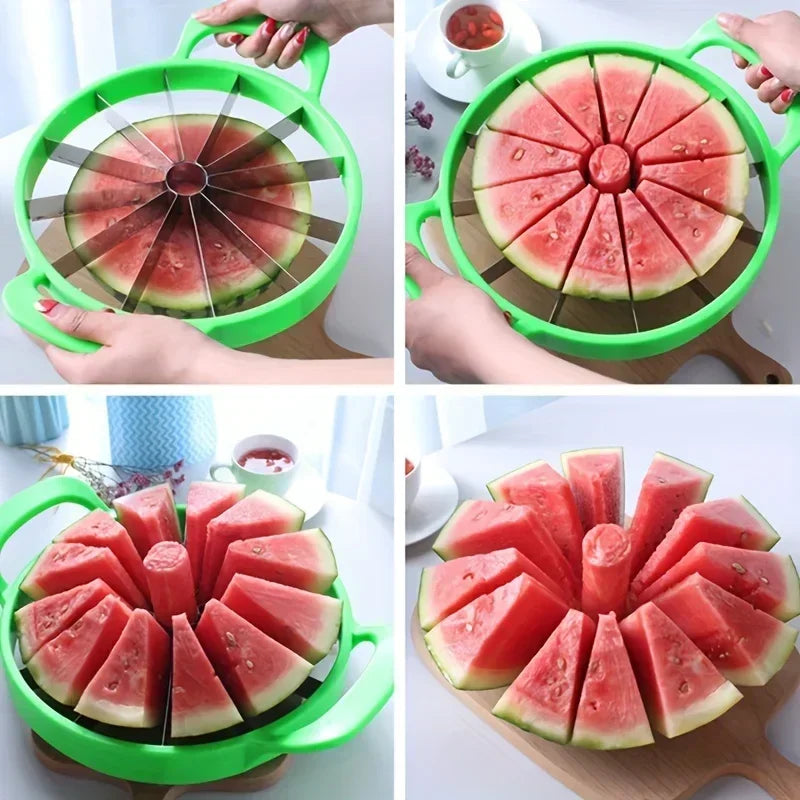 Fruit slicer with stainless steel blades - 8 or 12 cuts