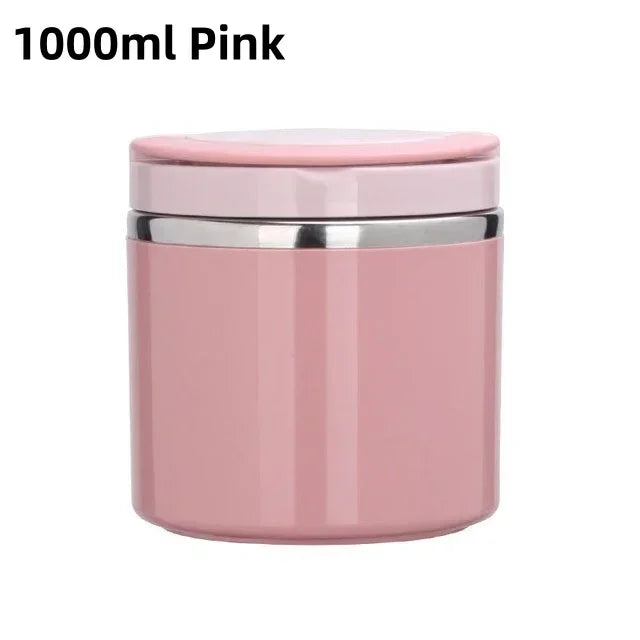 Thermal lunch box stainless steel with handle – leak-proof