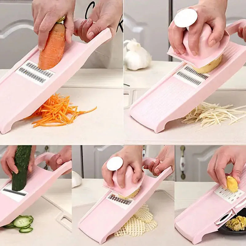 Multifunctional vegetable slicer with handle