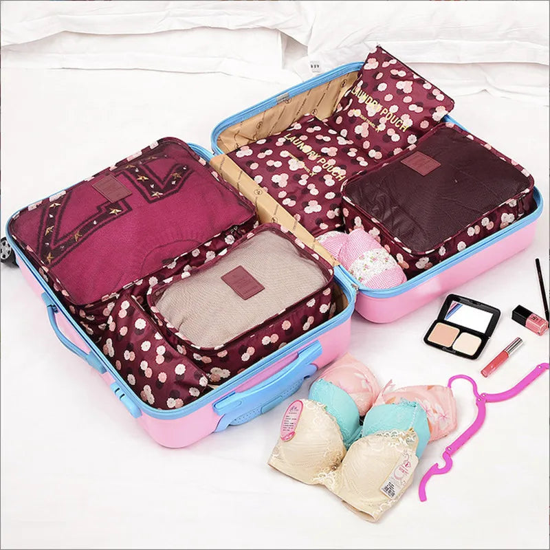 Packing cube set 6 pieces waterproof - suitcase organizer
