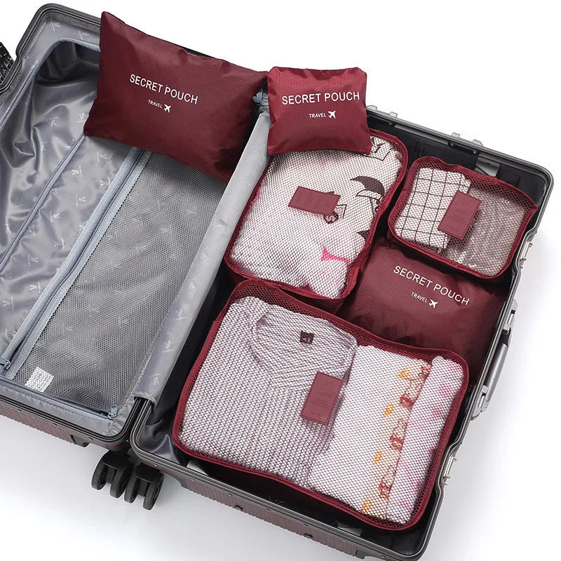 Packing cube set 6 pieces waterproof - suitcase organizer