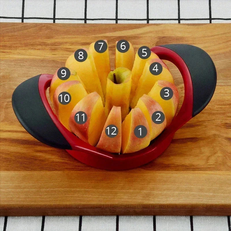 Fruit slicer with stainless steel blades - 8 or 12 cuts