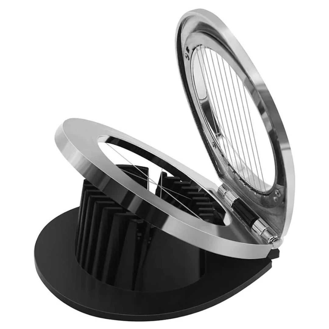 Stainless steel egg divider - slices, wedges & quarters in one