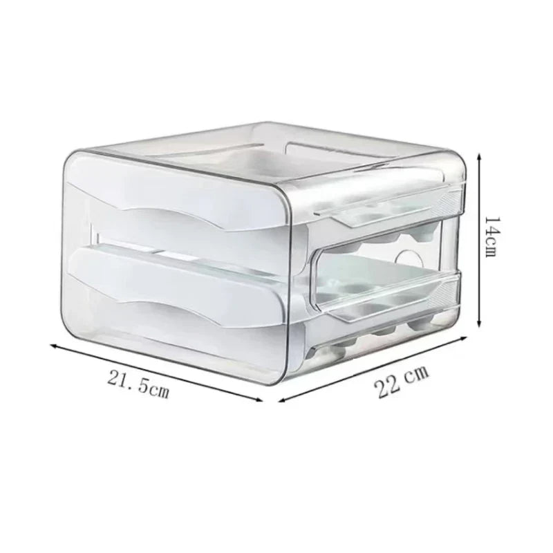 Egg box refrigerator 2 levels with pull-out drawers