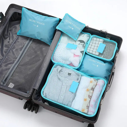 Packing cube set 6 pieces waterproof - suitcase organizer