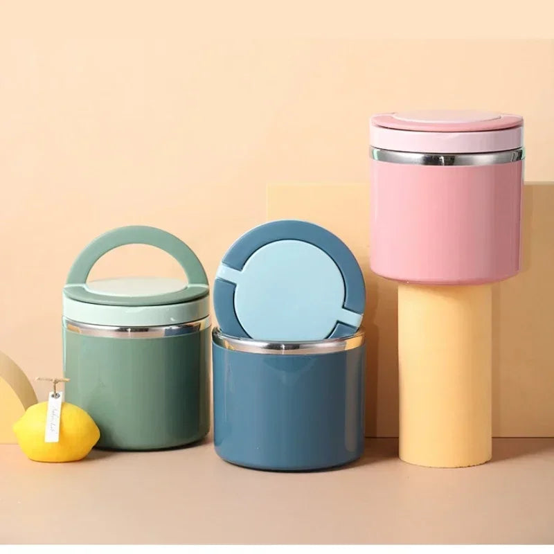 Thermal lunch box stainless steel with handle – leak-proof