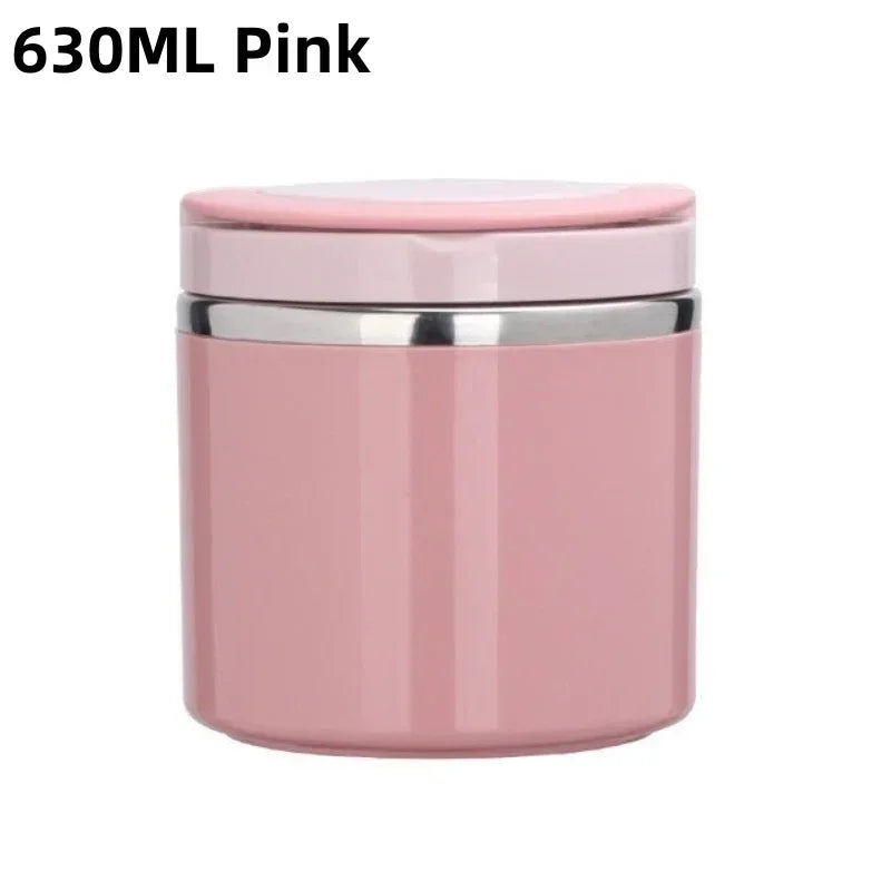 Thermal lunch box stainless steel with handle – leak-proof