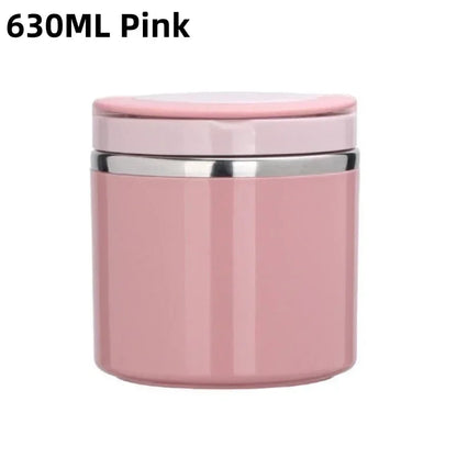 Thermal lunch box stainless steel with handle – leak-proof