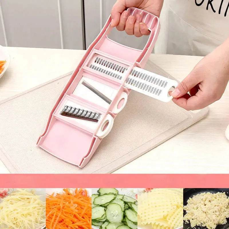 Multifunctional vegetable slicer with handle