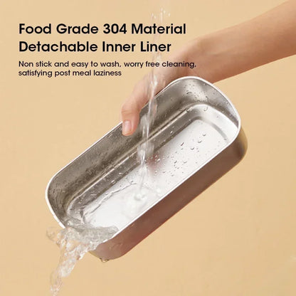 900ml Portable Electric Lunch Box Food Warmer with Steam Function - HeatMate
