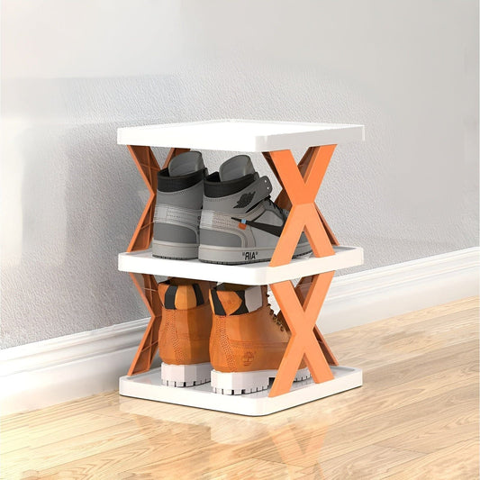 Shoe rack foldable with 3-7 layers