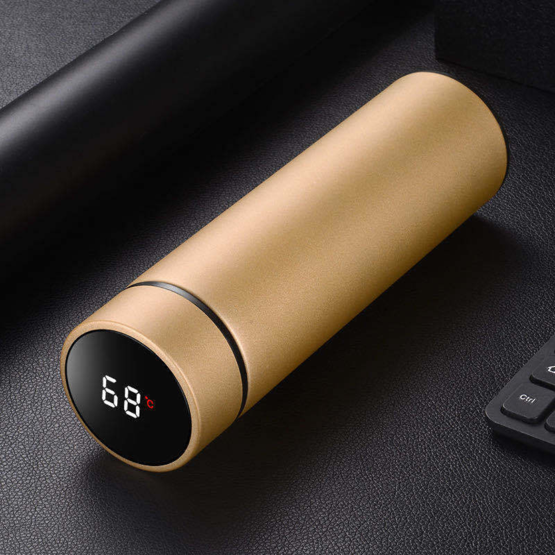 Smart thermos bottle with digital temperature display - TempKeeper
