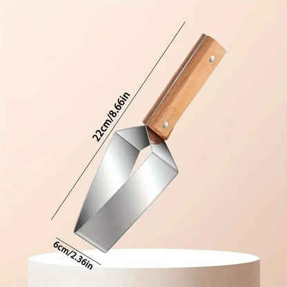 Stainless steel fruit cutter with ergonomic handle