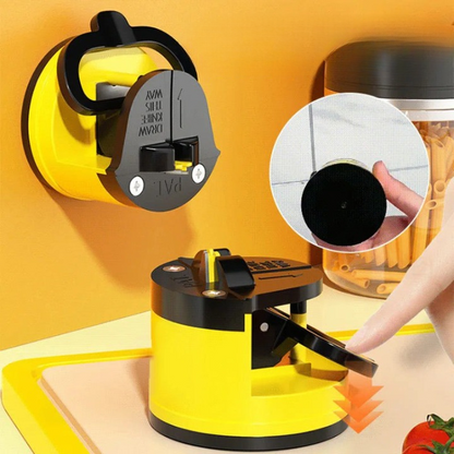 Knife sharpener with suction cup - compact and safe
