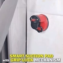 Knife sharpener with suction cup - stable attachment